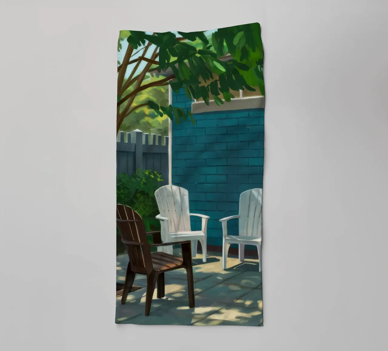 Adirondack Stoel Schaduwen badhanddoek van Pan Denim