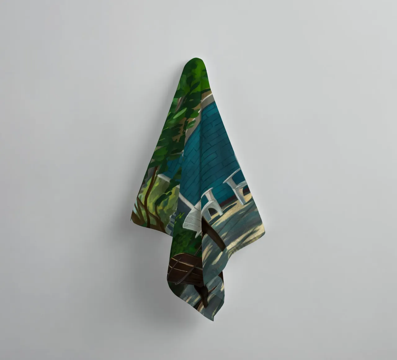 Adirondack Stoel Schaduwen badhanddoek van Pan Denim