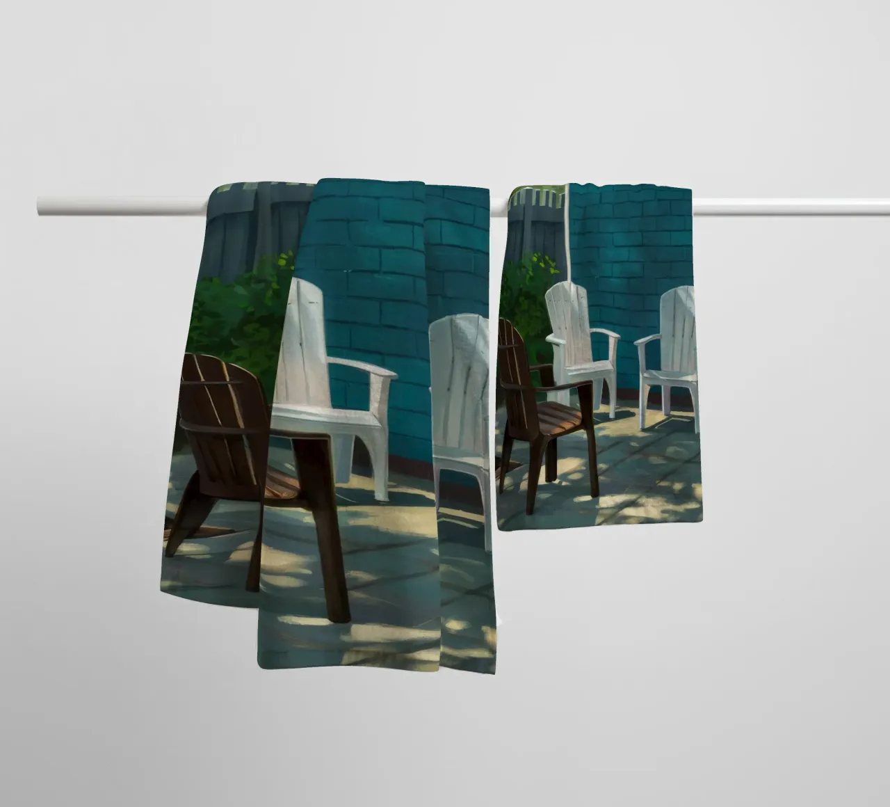 Adirondack Stoel Schaduwen badhanddoek van Pan Denim