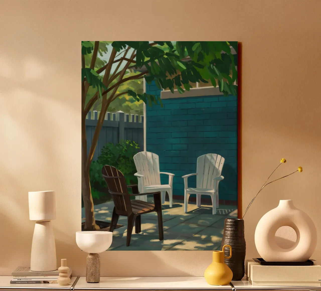 Adirondack Stoel Schaduwen canvas van Pan Denim