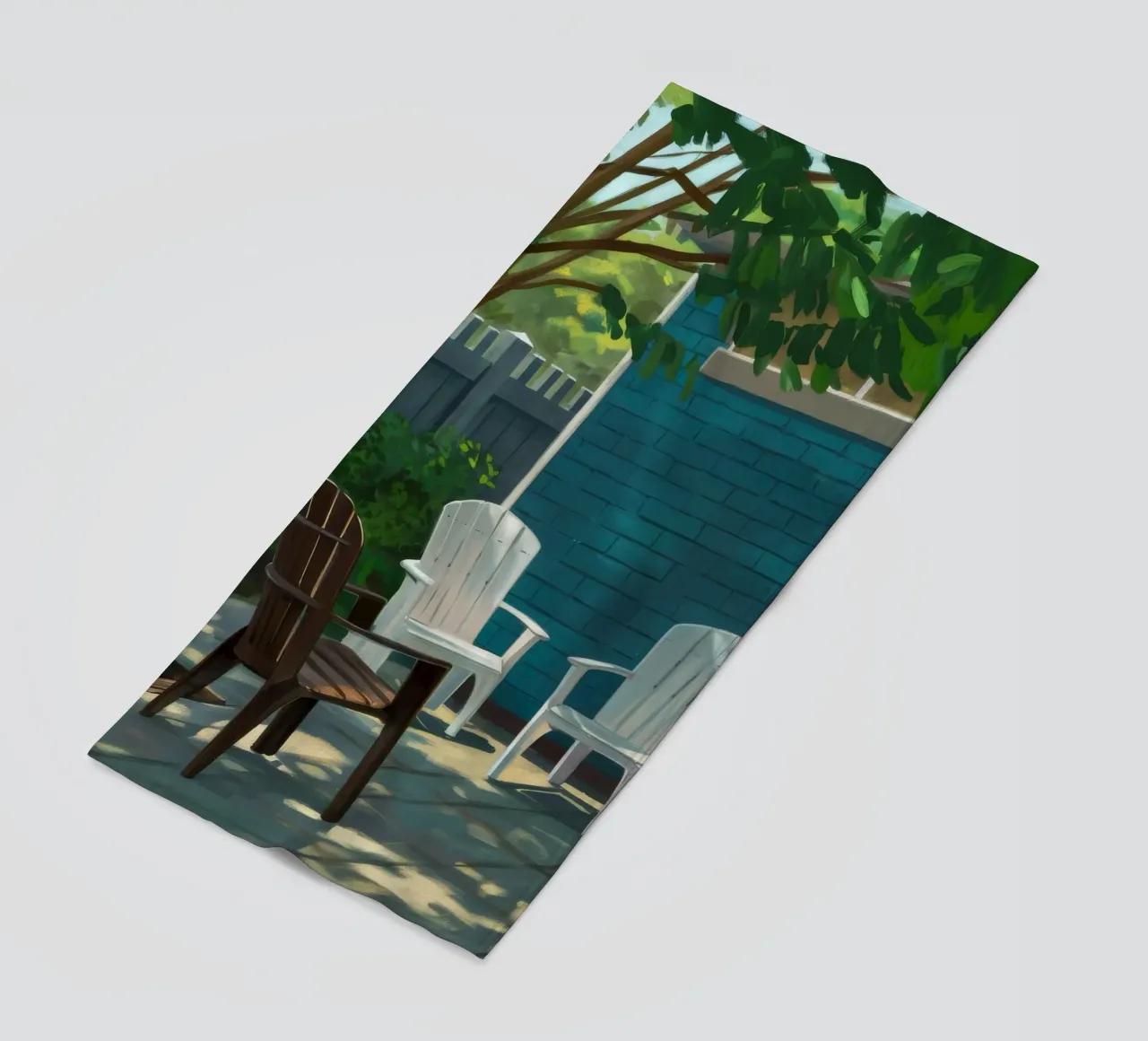 Adirondack Stoel Schaduwen strandhanddoek van Pan Denim