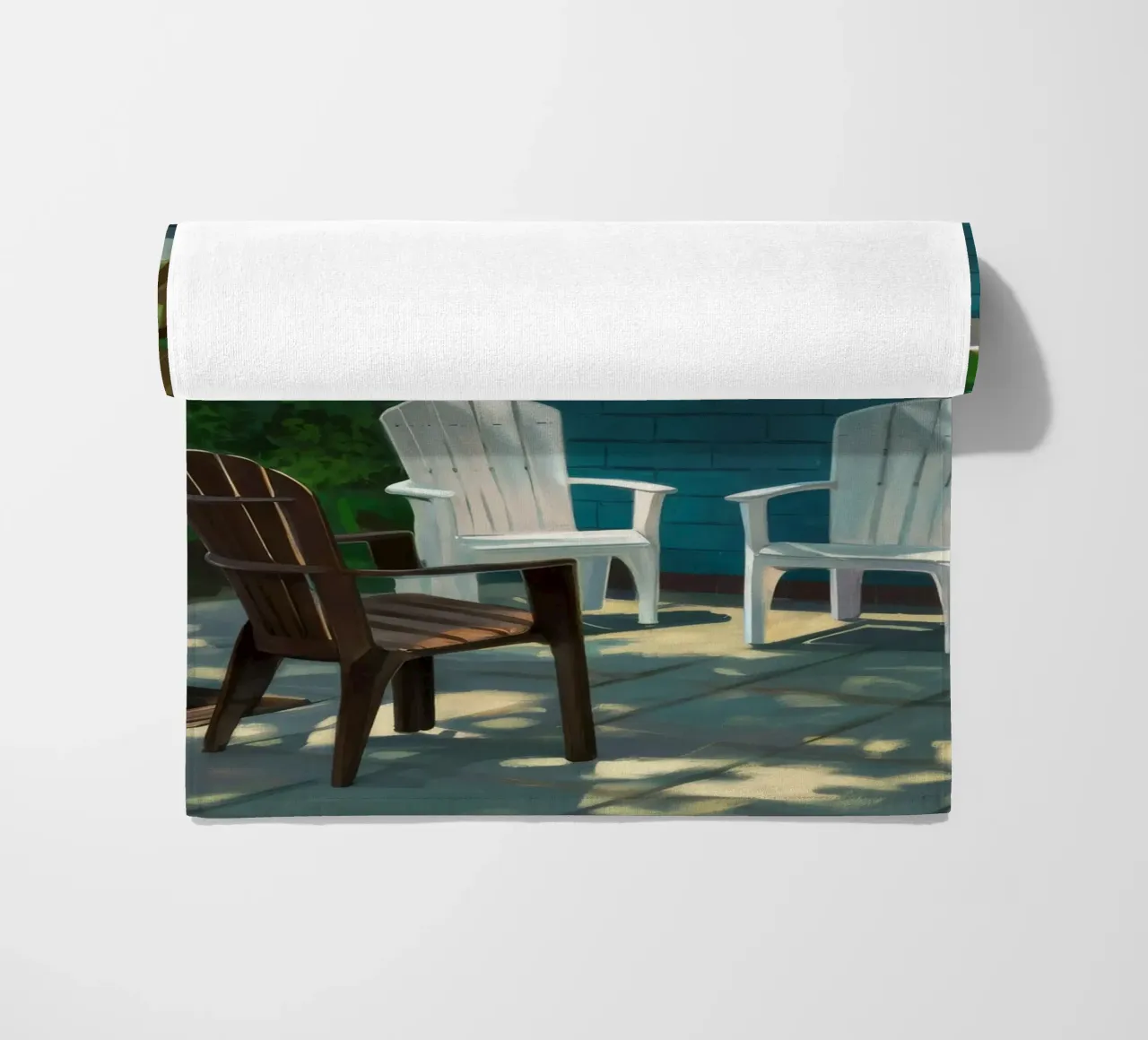 Adirondack Stoel Schaduwen strandhanddoek van Pan Denim