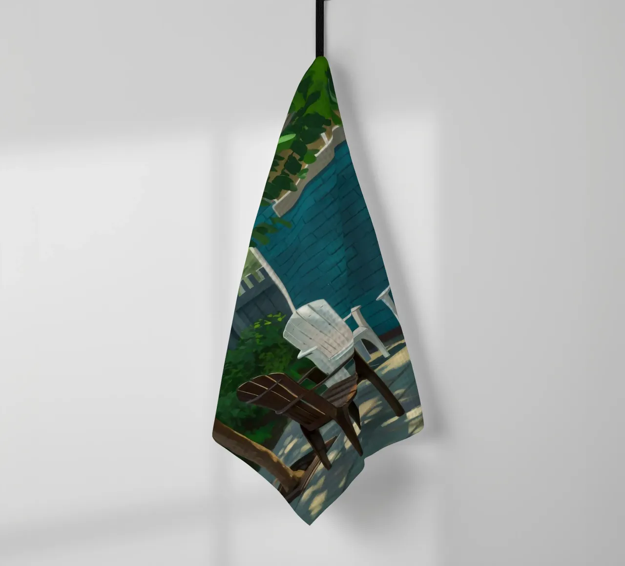 Adirondack Stoel Schaduwen theedoek van Pan Denim