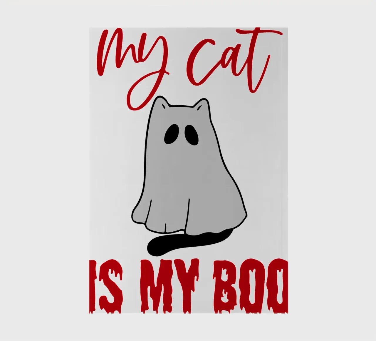 my cat is my boo funny halloween notebook by ersanim