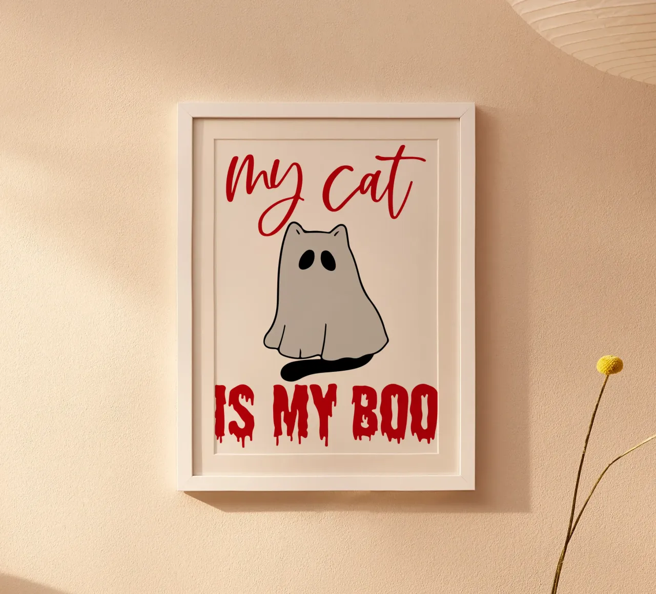 meine katze ist mein boo lustig halloween Hahnemühle von ersanim