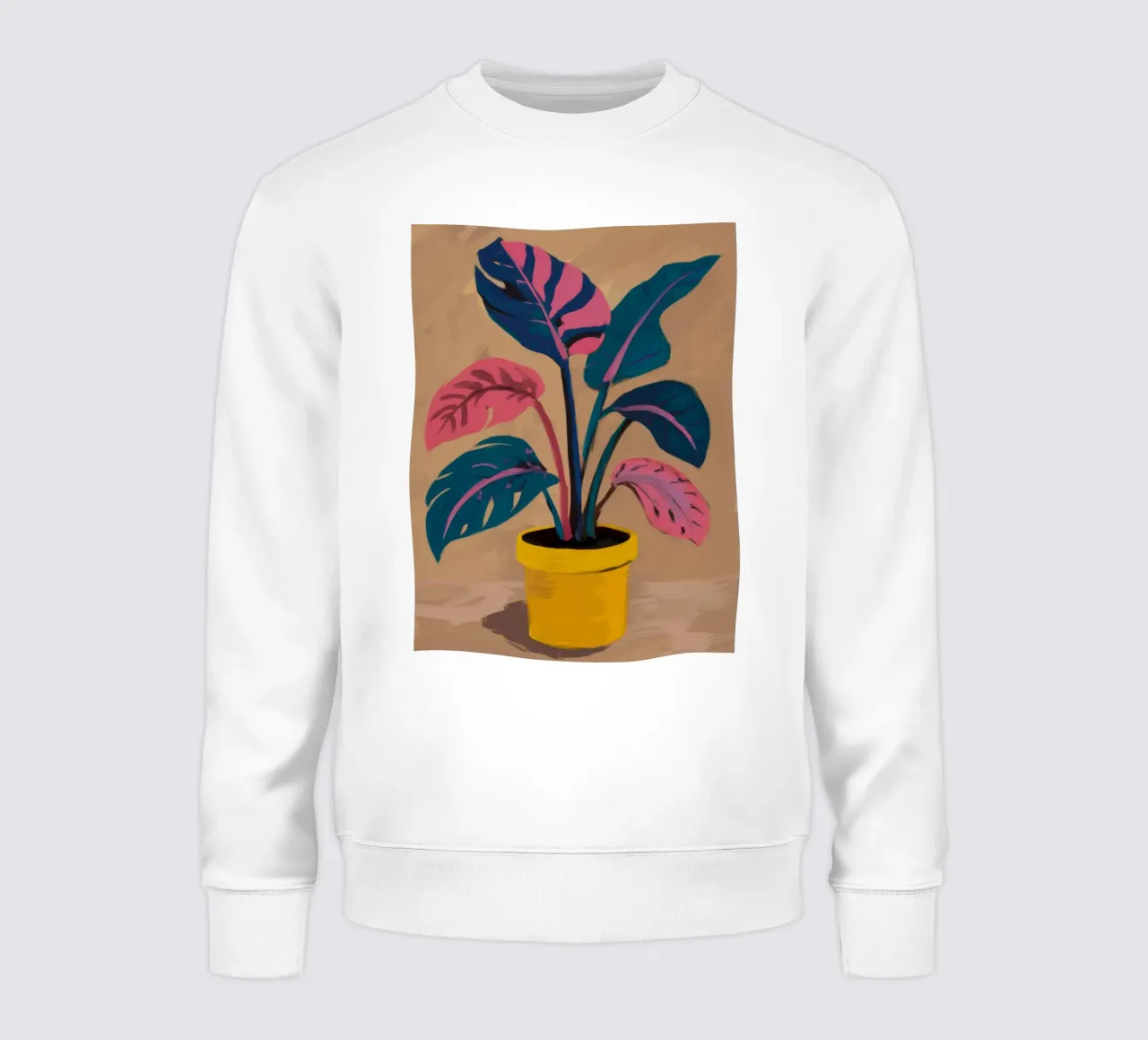 Pianta in vaso rosa felpa da Pan Denim