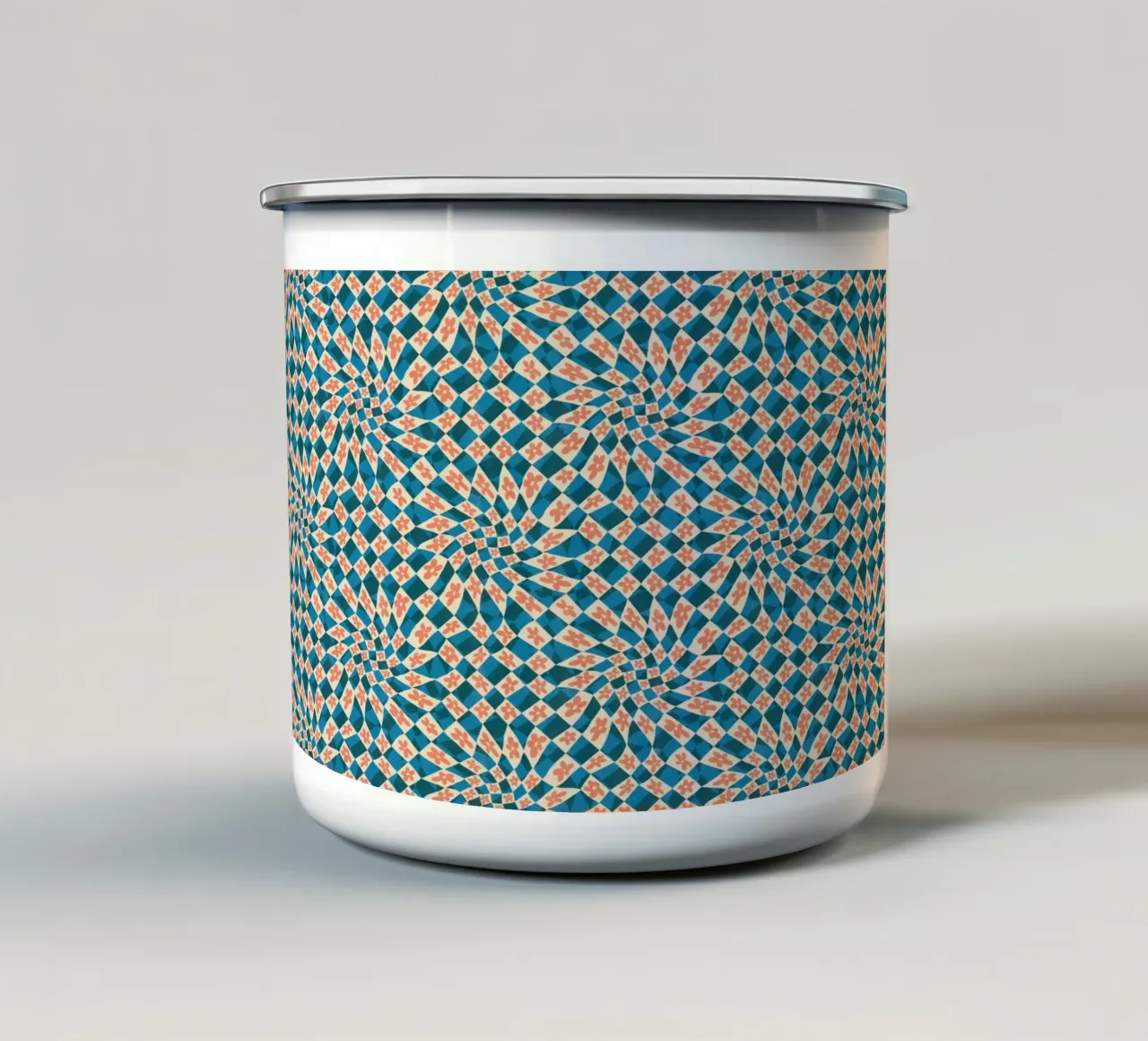 Cyano Pattern No 20 tazza in smalto da treechild