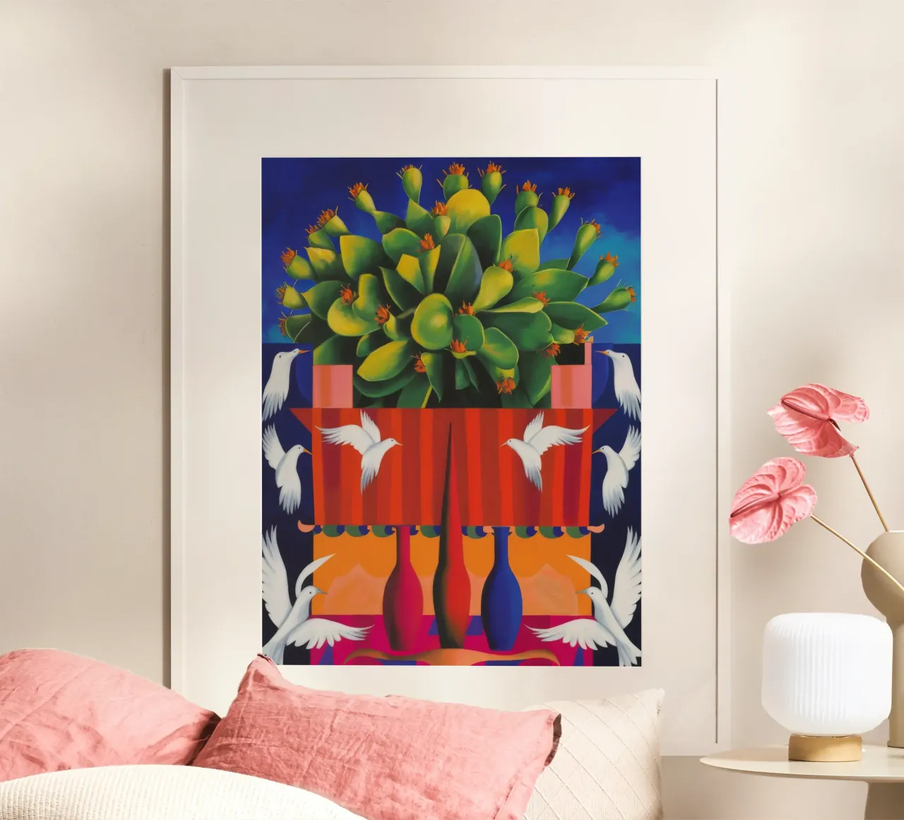 Colombe sacre del cactus poster da Dawn Light