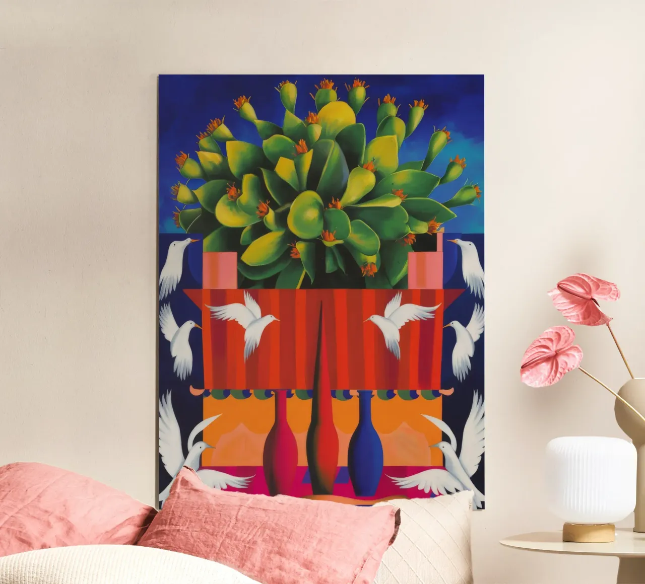 Colombe sacre del cactus poster da Dawn Light