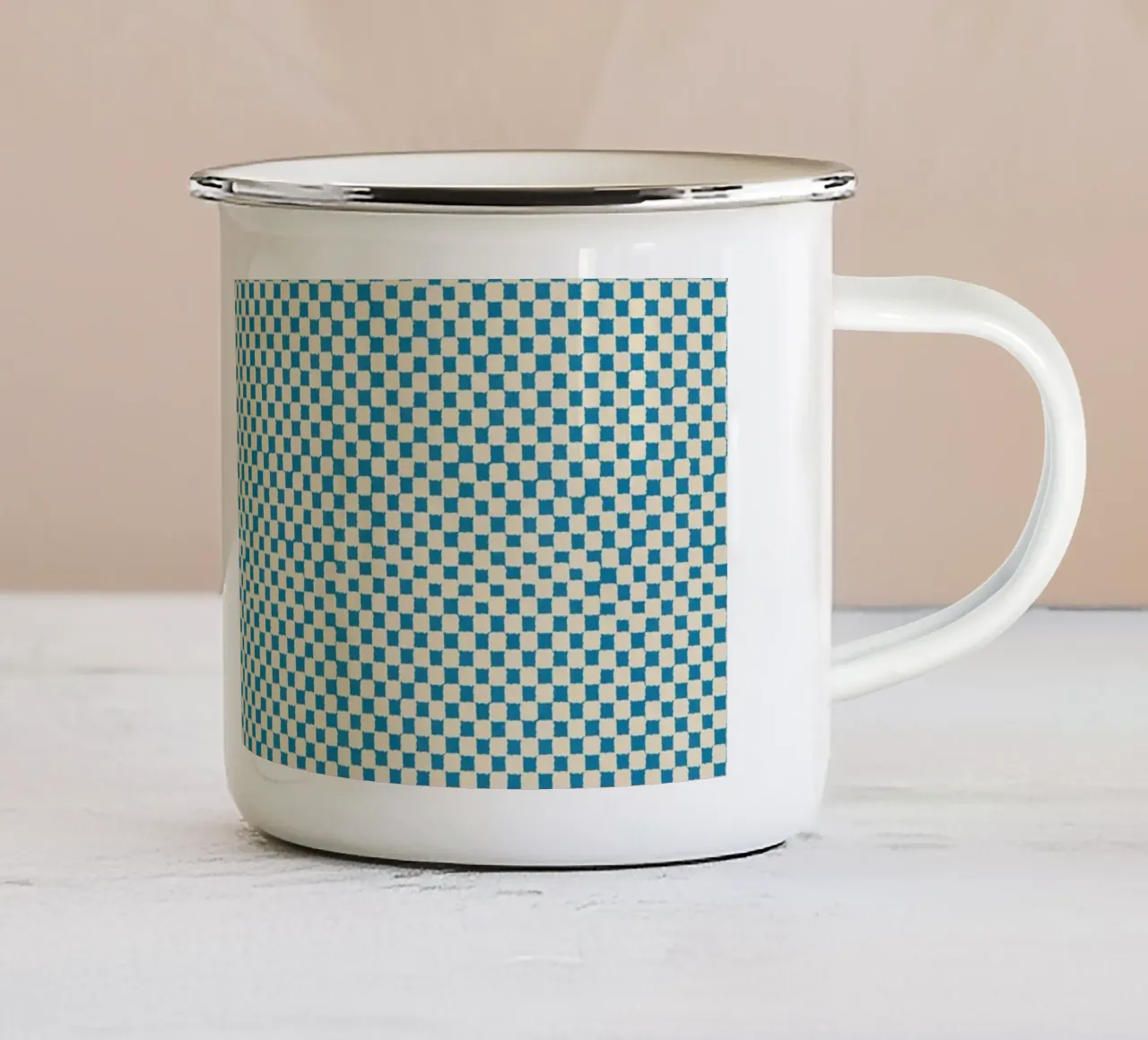 Cyano Pattern No 21 mug en émail de treechild