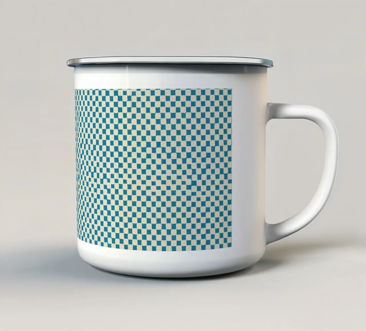Cyano Pattern No 21 Emaille Tasse von treechild