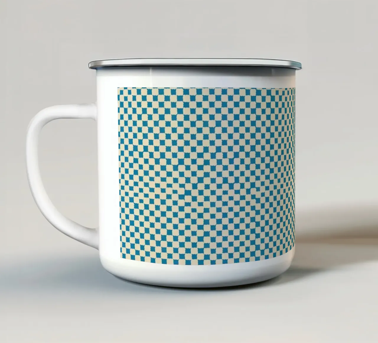 Cyano Pattern No 21 Emaille Tasse von treechild
