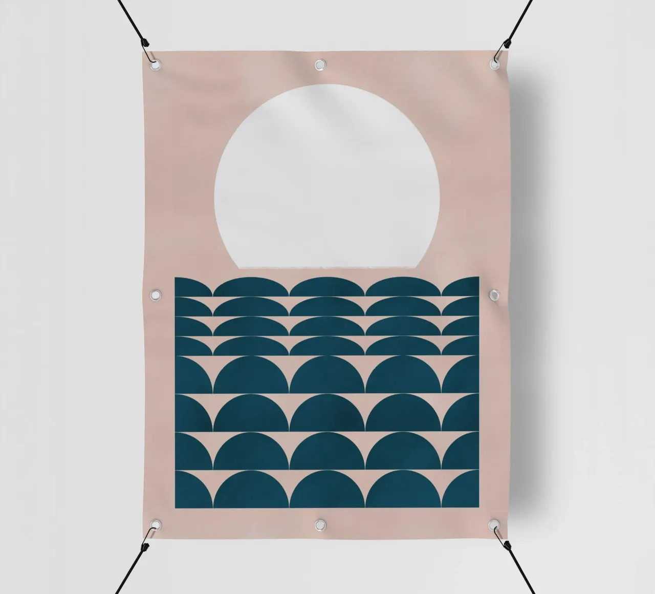 Paesaggio marino geometrico 02 telo in pvc da Little Dean