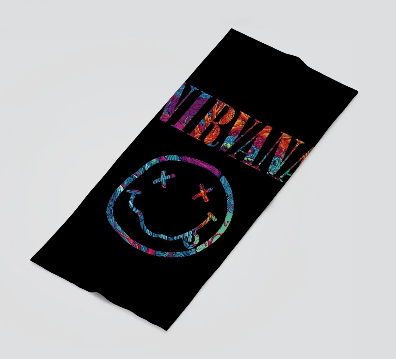 Grunge Night In Chaos beach towel by zugbl