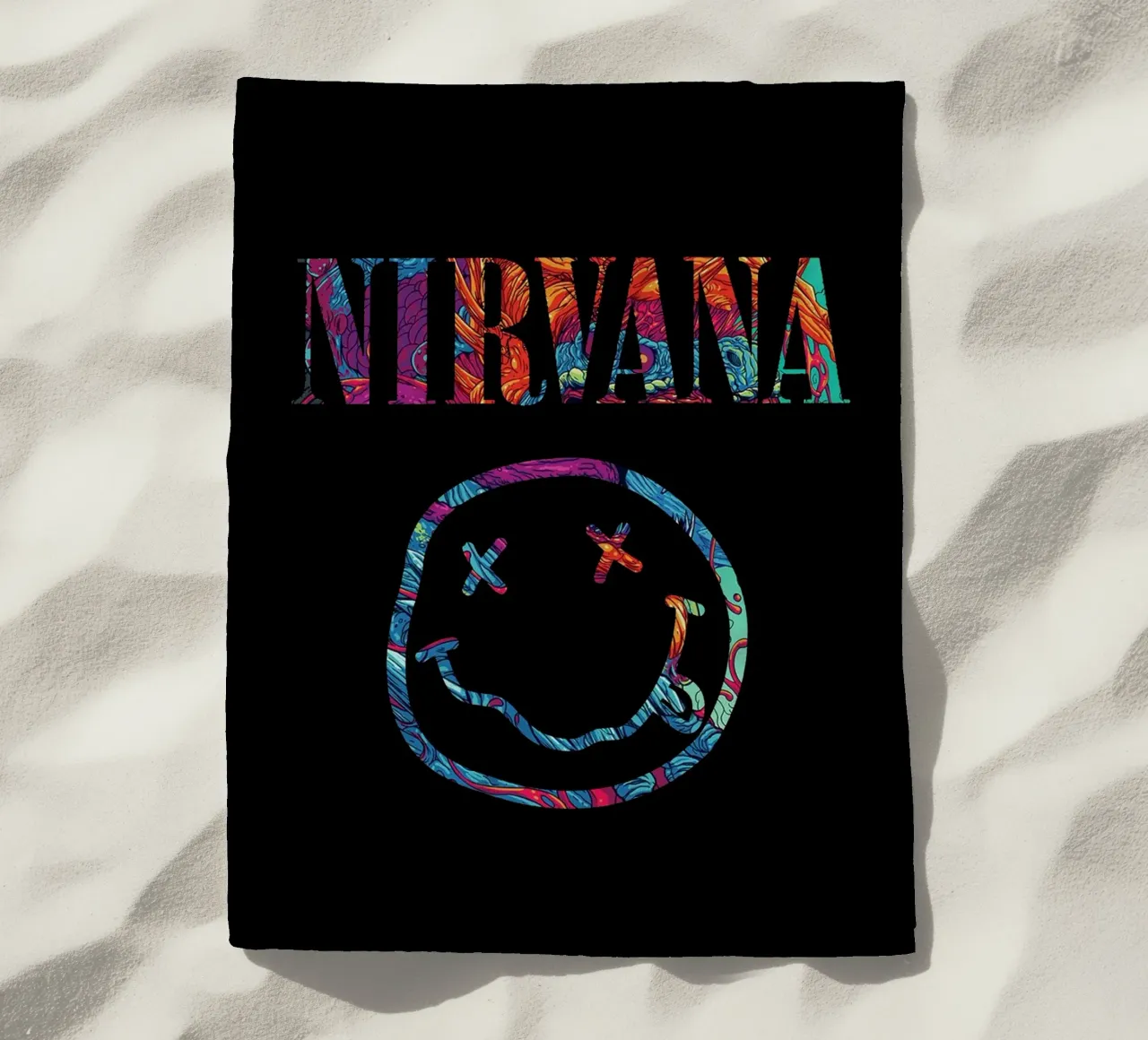 Grunge Night In Chaos beach towel by zugbl