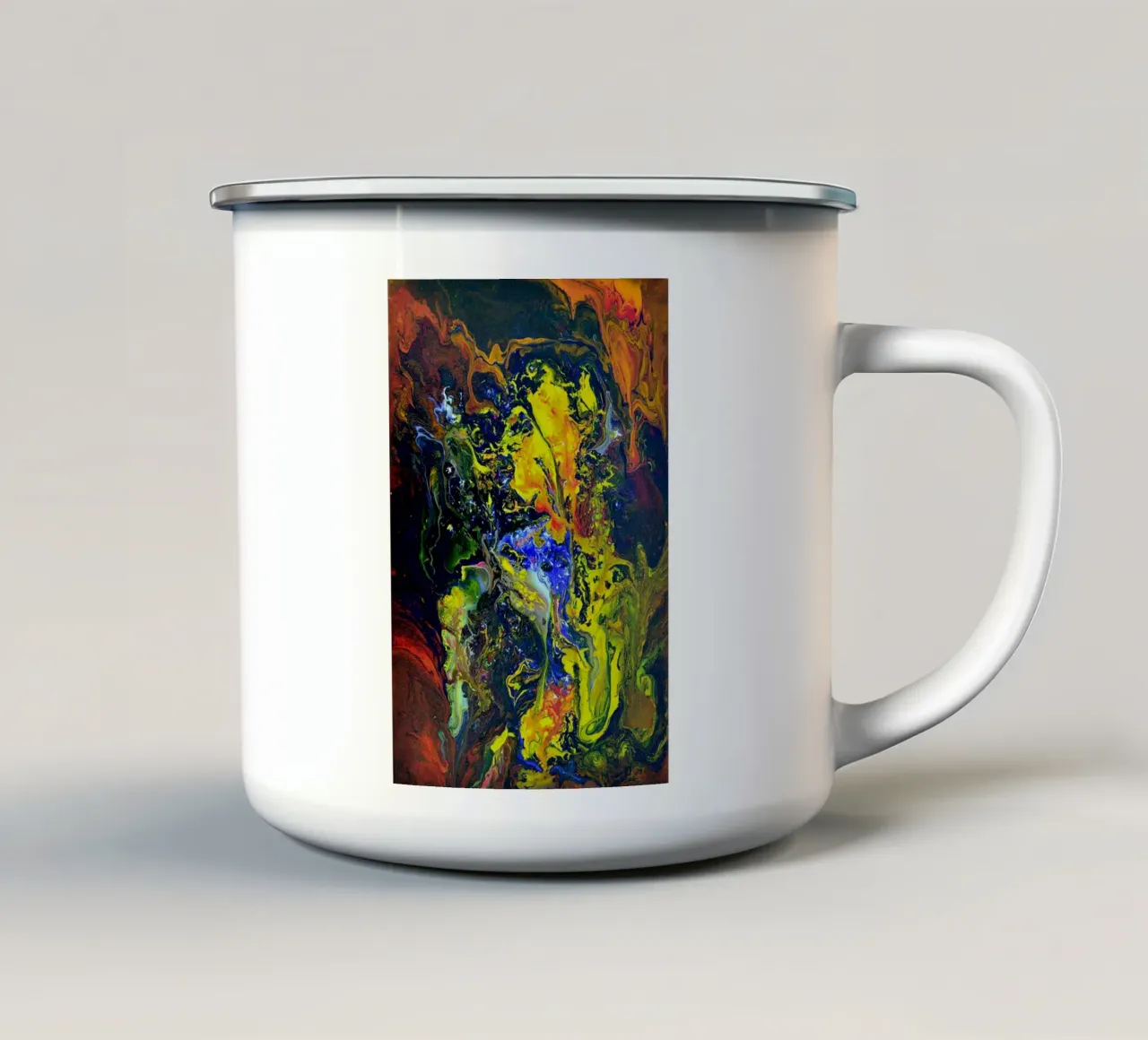 HOLIDAY IN BAHAMAS tazza in smalto da Thierry Vobmann Abstract painting