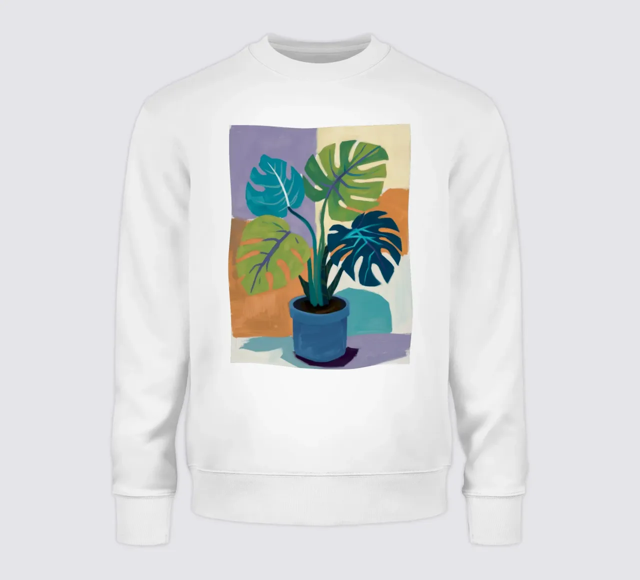 Monstera Color Block felpa da Pan Denim
