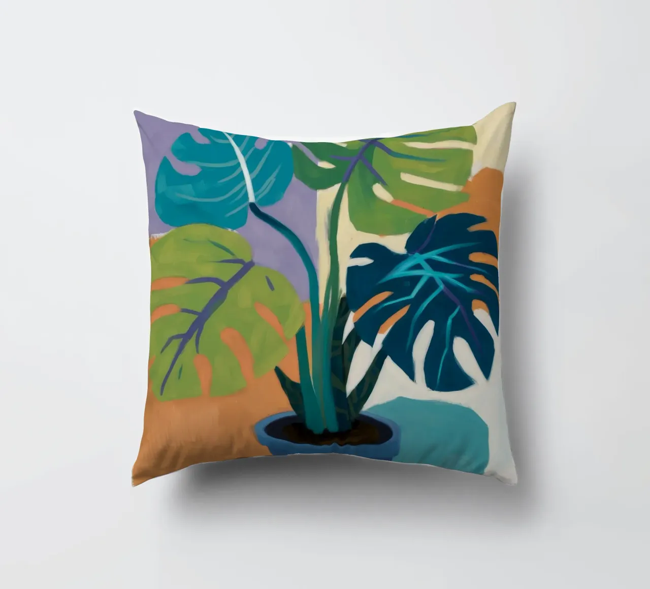 Monstera Color Block cuscino da Pan Denim