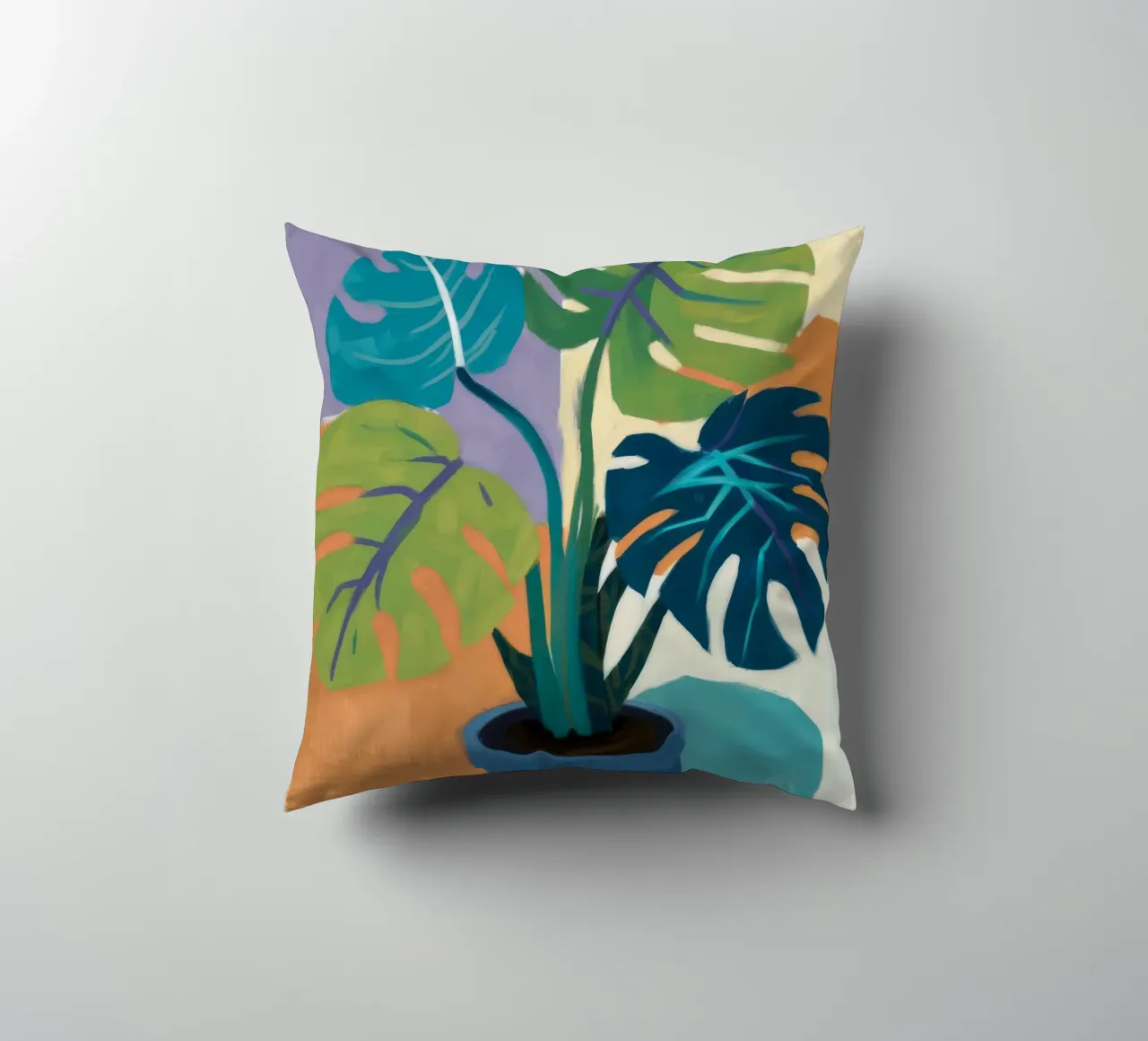 Monstera Color Block cuscino da Pan Denim