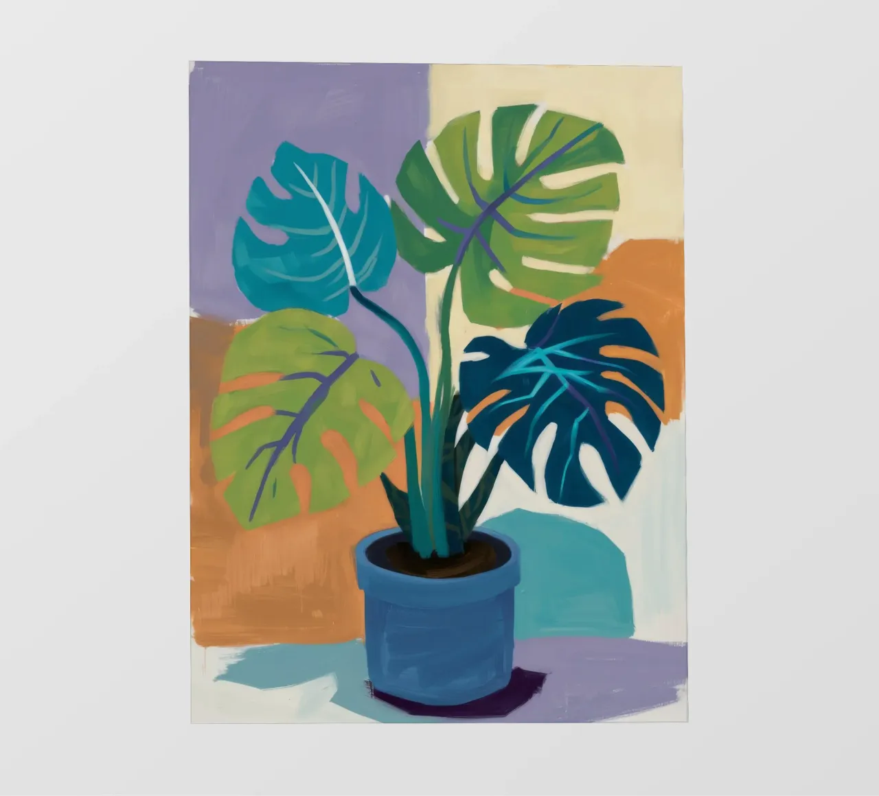 Monstera Color Block telo in pvc da Pan Denim