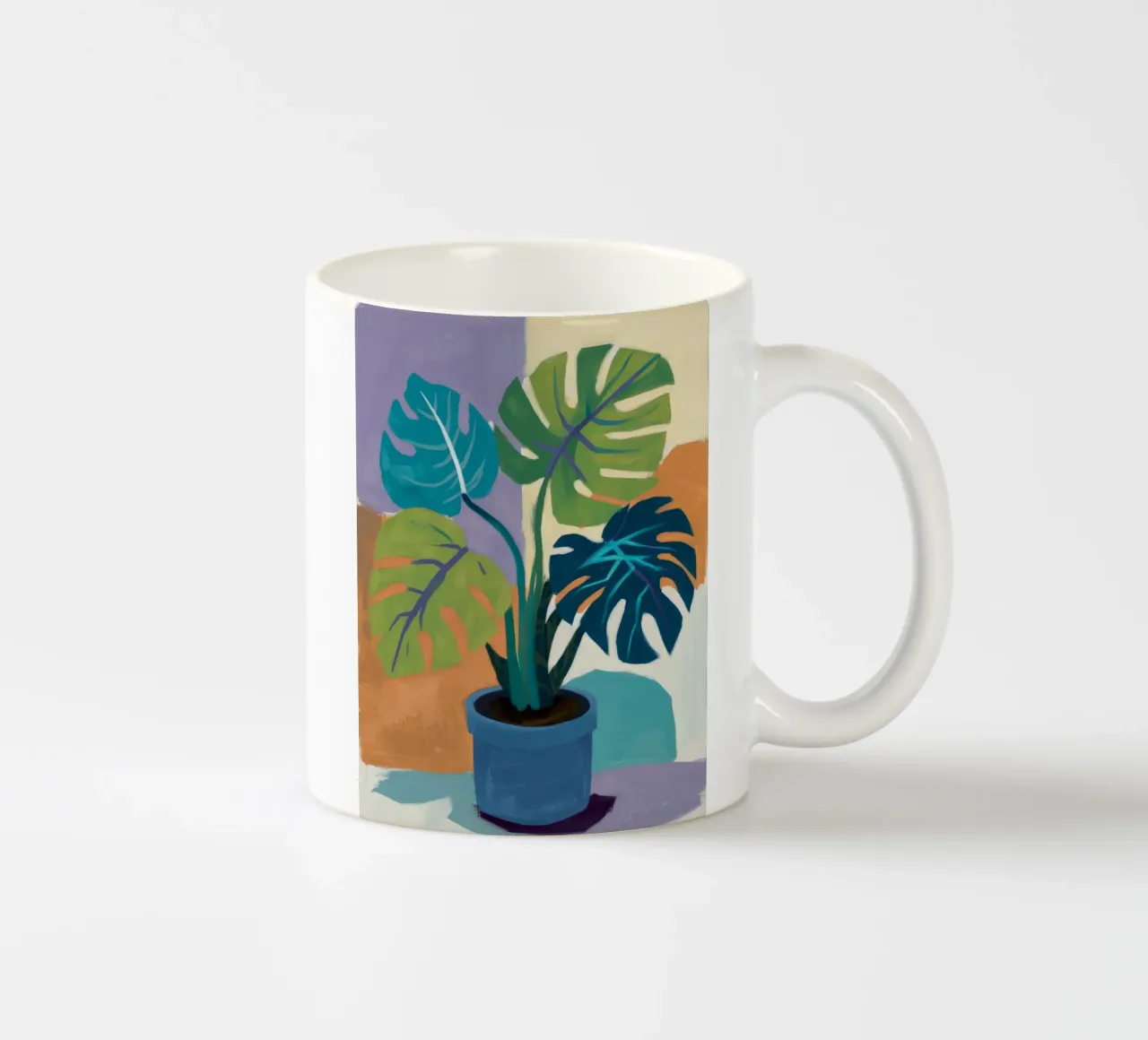 Monstera Color Block tazza in ceramica da Pan Denim