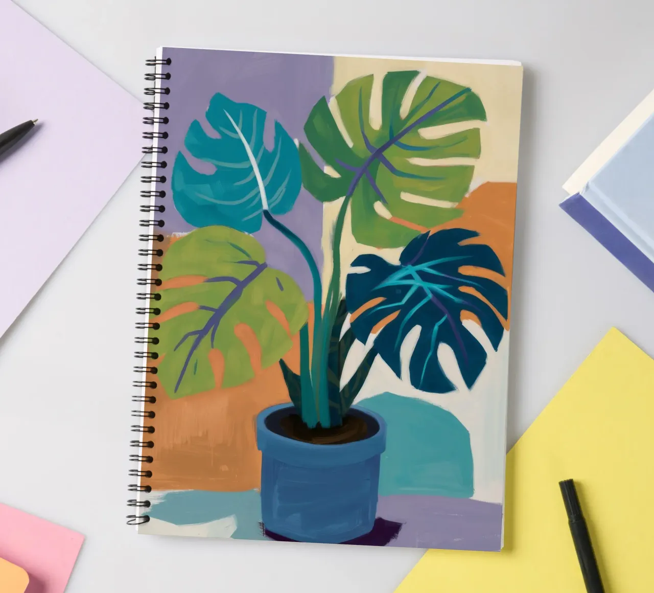 Monstera Color Block diario ad anelli da Pan Denim
