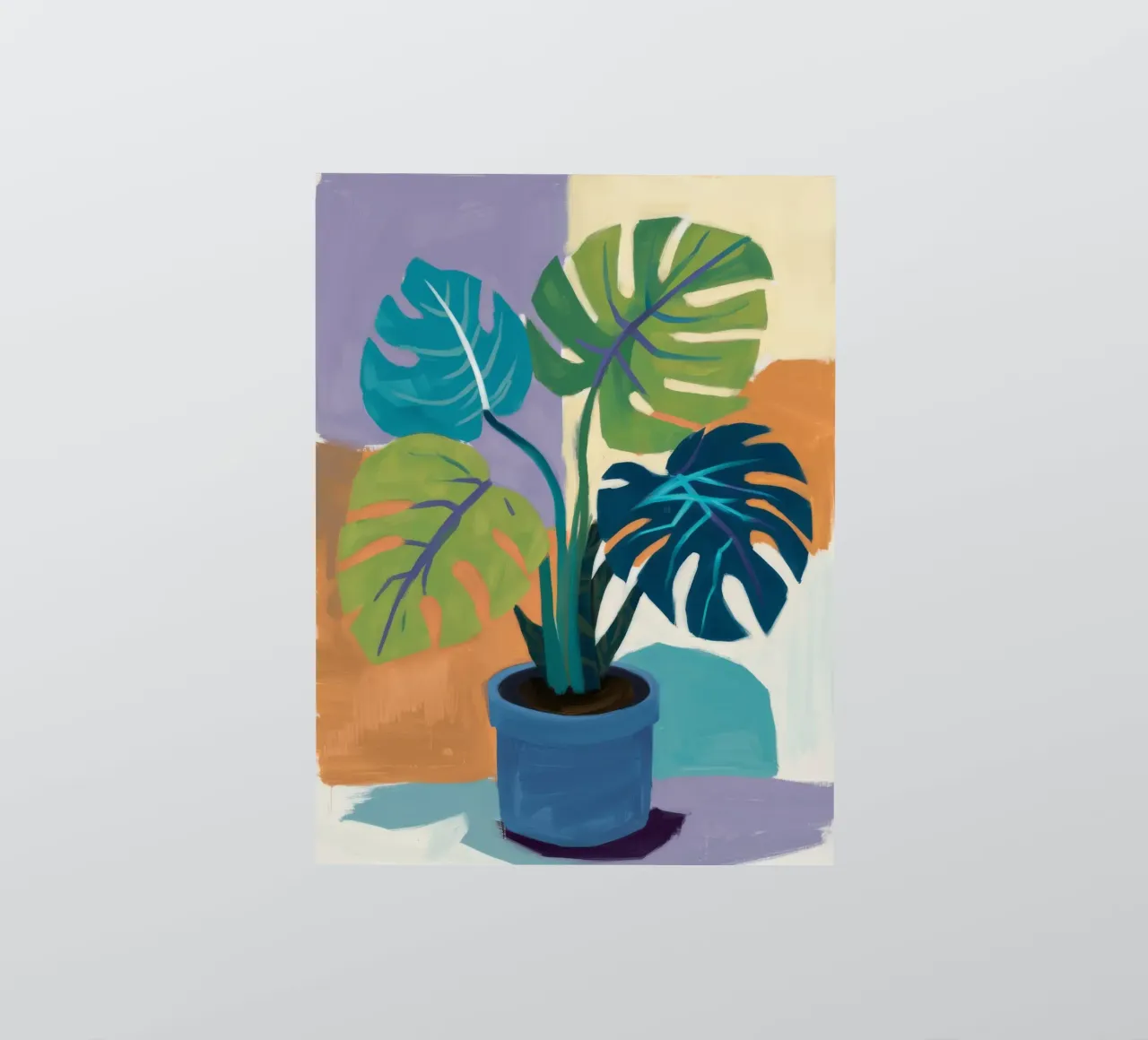 Monstera Color Block adesivo da Pan Denim