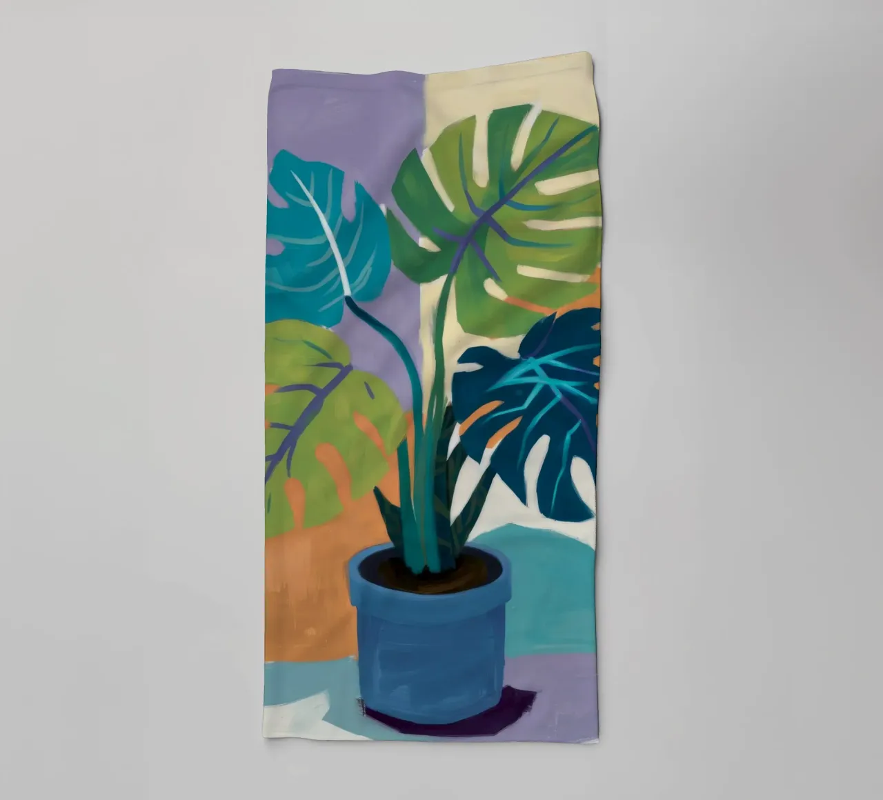 Monstera Color Block asciugamano da bagno da Pan Denim