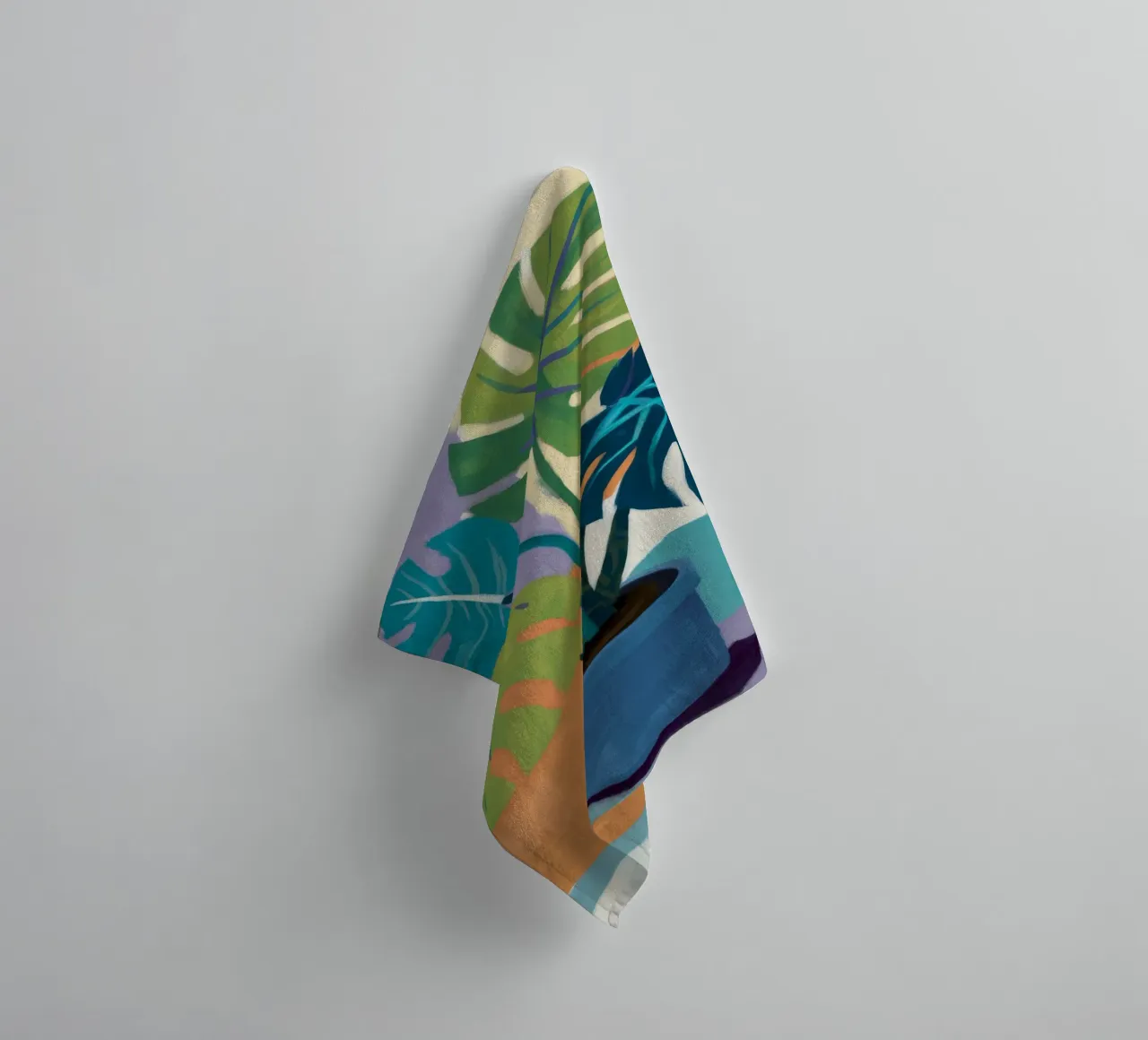 Monstera Color Block asciugamano da bagno da Pan Denim