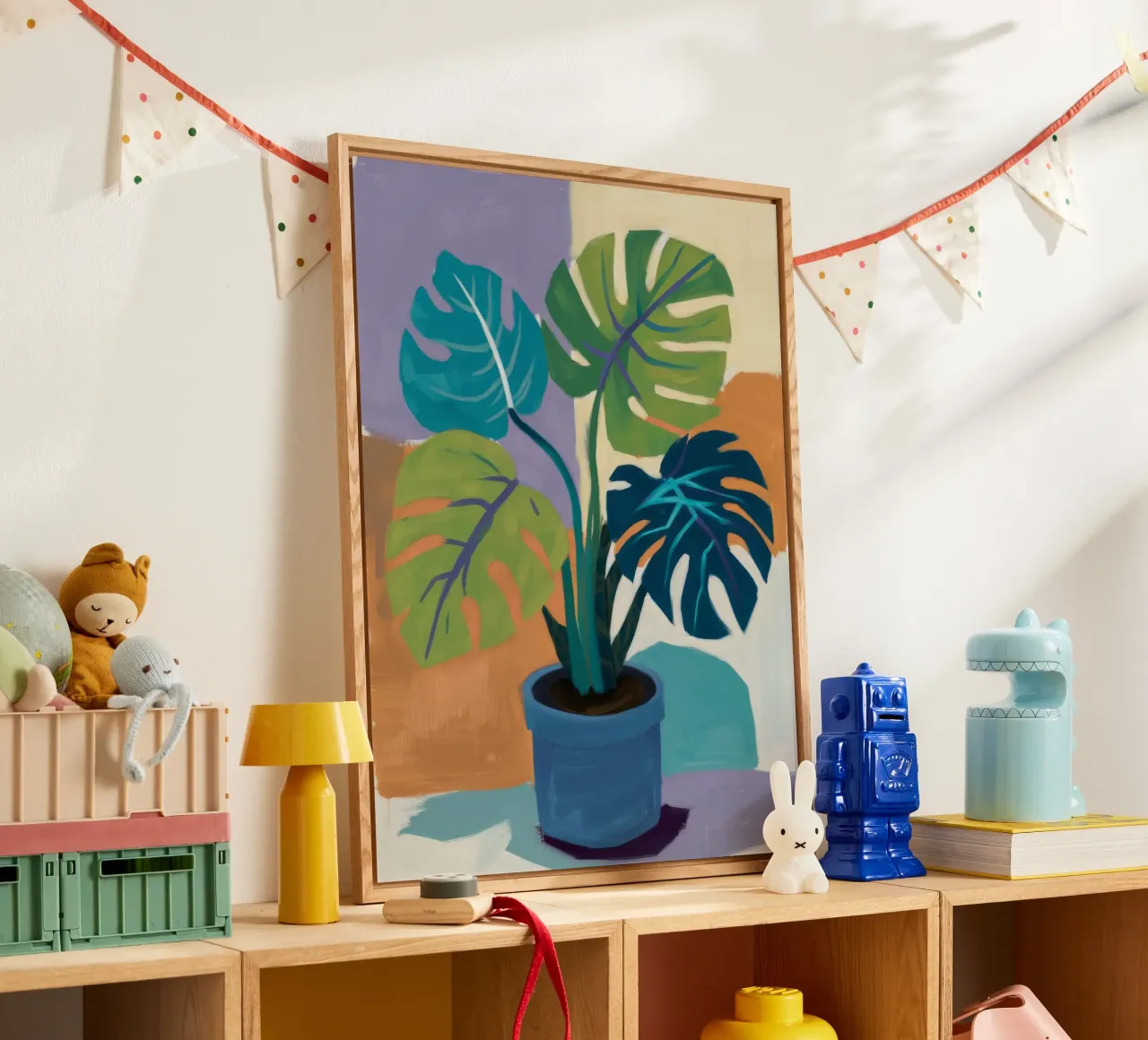 Monstera Color Block plexiglass da Pan Denim