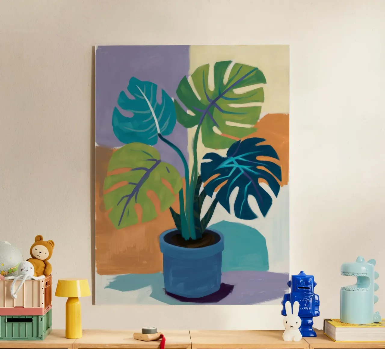 Monstera Color Block plexiglass da Pan Denim
