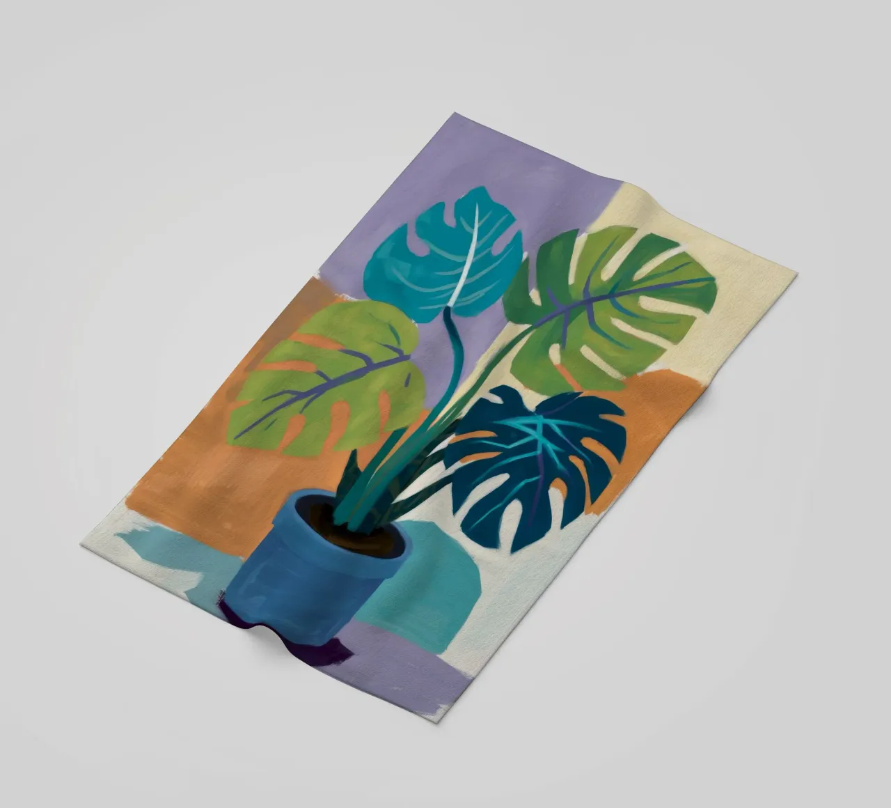Monstera Color Block telo mare da Pan Denim