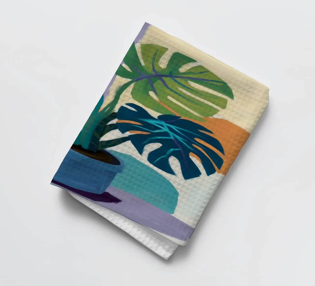 Monstera Color Block canovaccio da cucina da Pan Denim