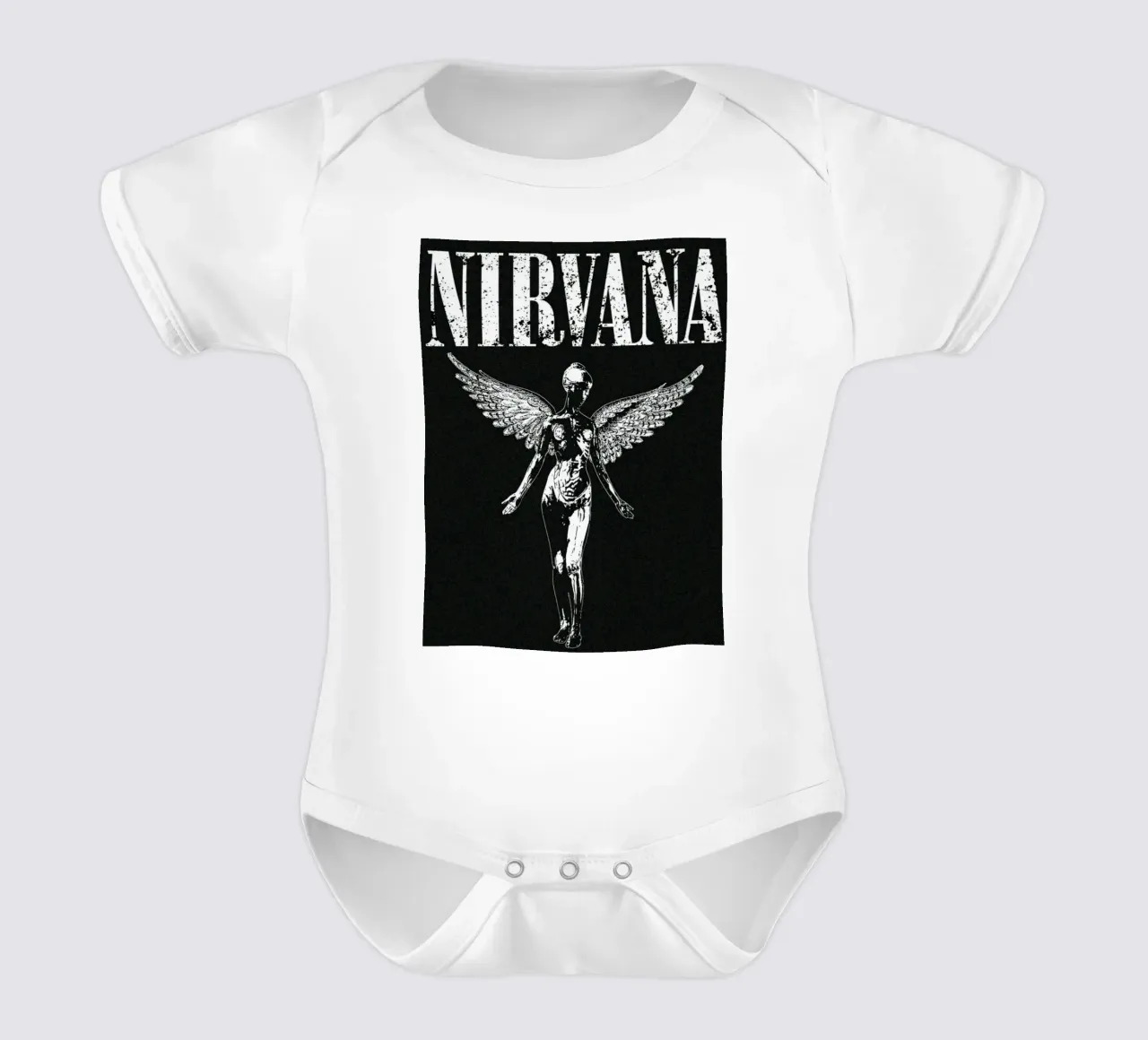 Cobain’s Soul In Sound short-sleeve baby romper by zugbl