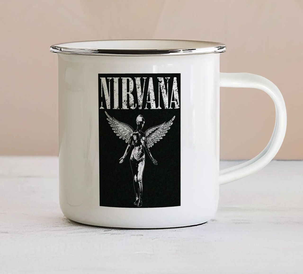 L'anima di Cobain nel suono tazza in smalto da zugbl