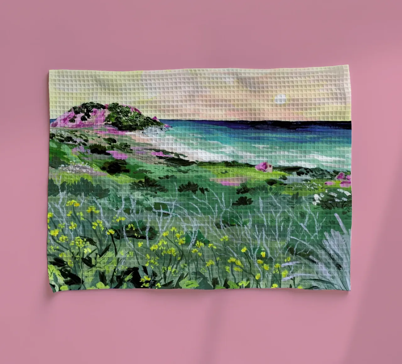 Sunset Rock tea towel by Sarah Gesek