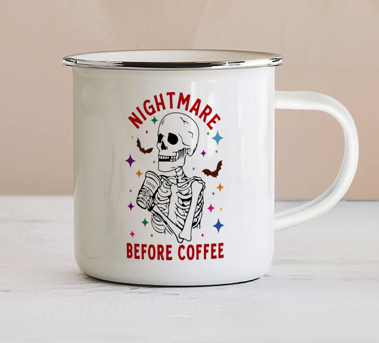 incubo prima del caffè tazza in smalto da ersanim