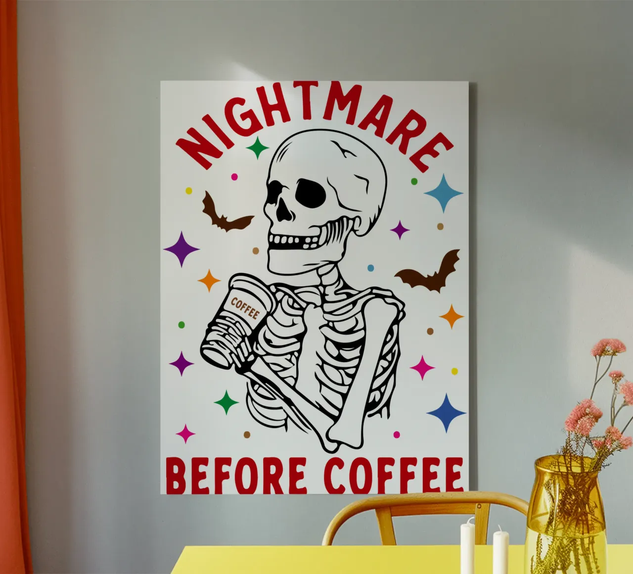 incubo prima del caffè tela con Cornice a cassetta da ersanim
