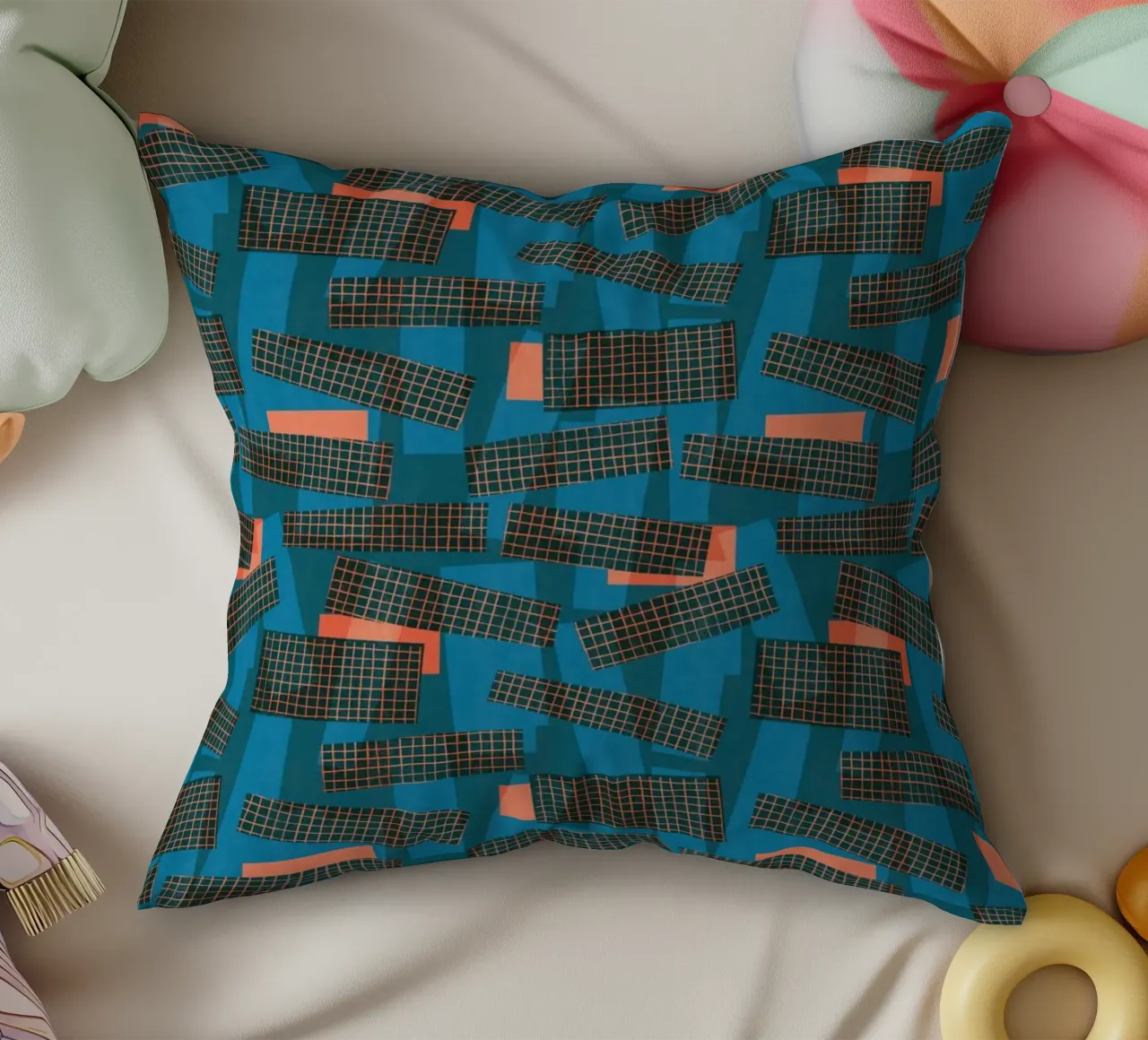 Cyano Pattern No 22 cuscino da treechild