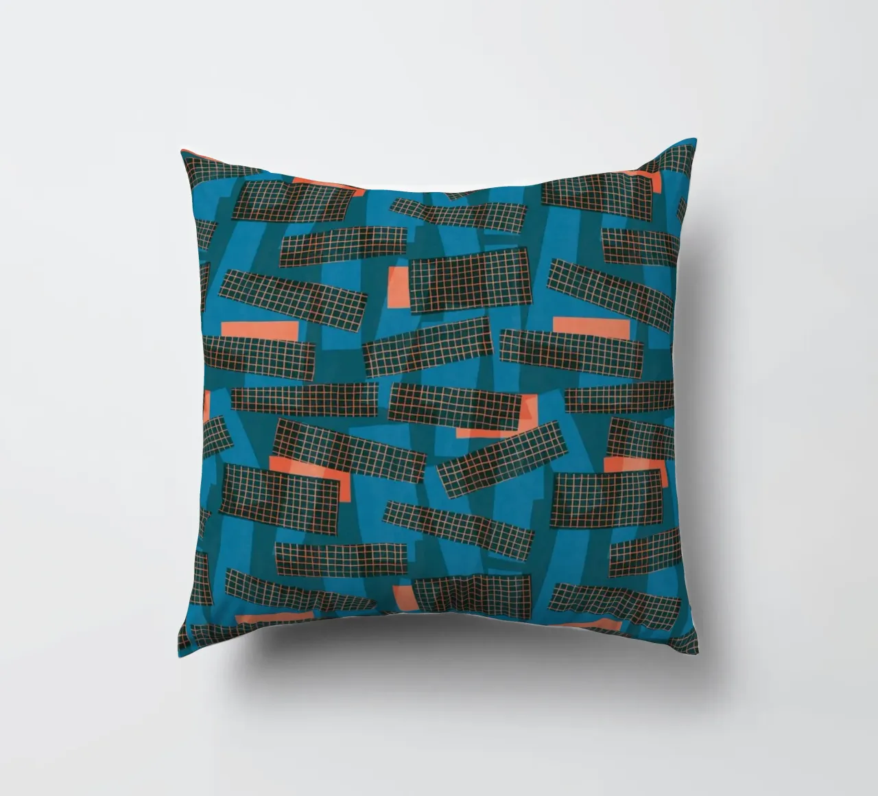 Cyano Pattern No 22 Kissen von treechild