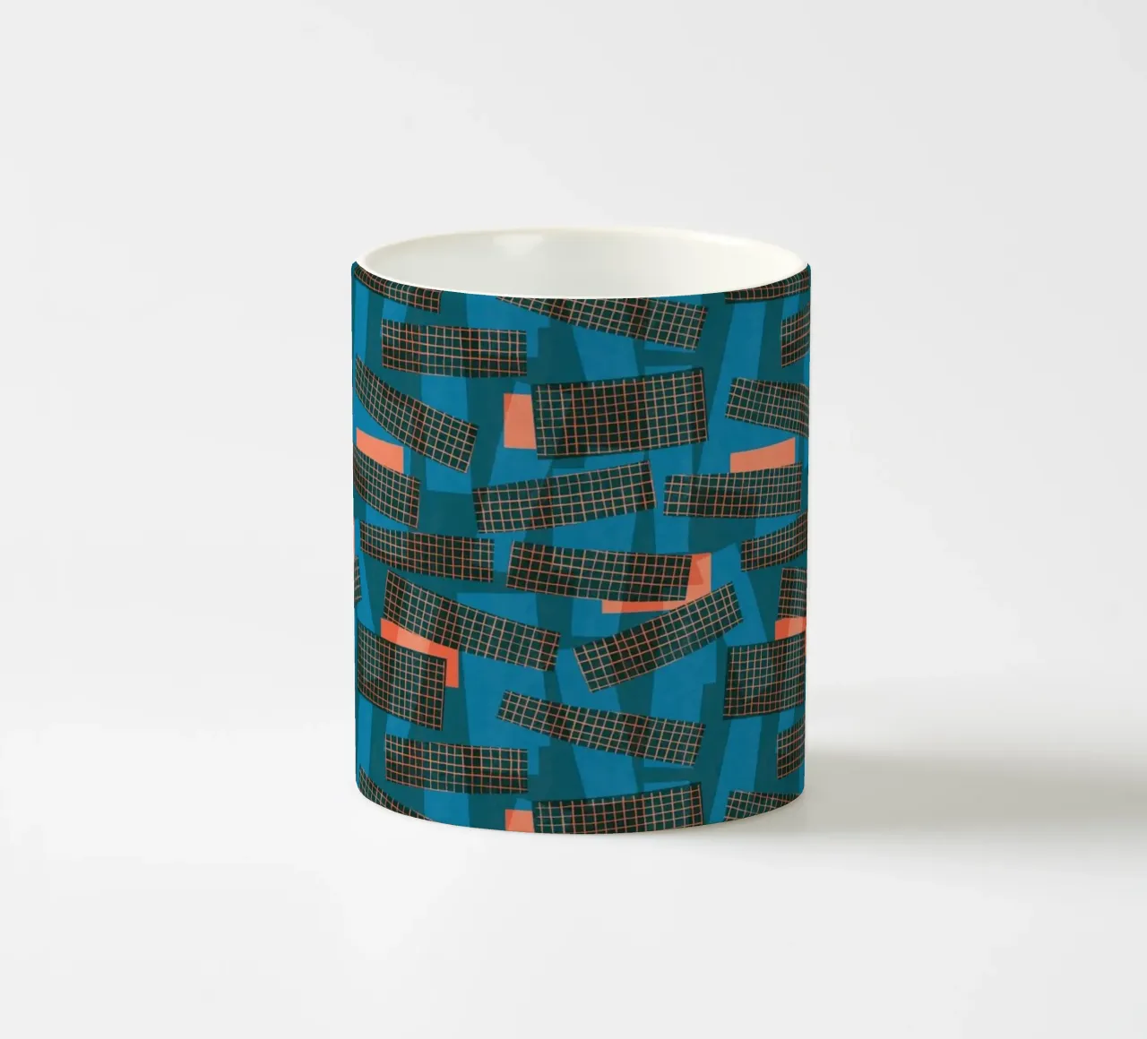 Cyano Pattern No 22 Keramik Tasse von treechild