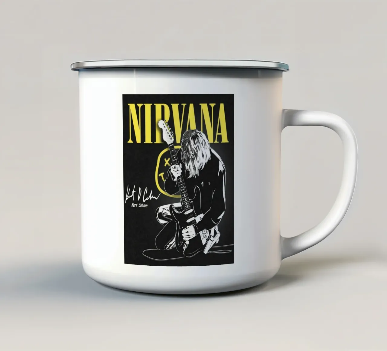 Loud Quiet Loud Again taza de esmalte de zugbl