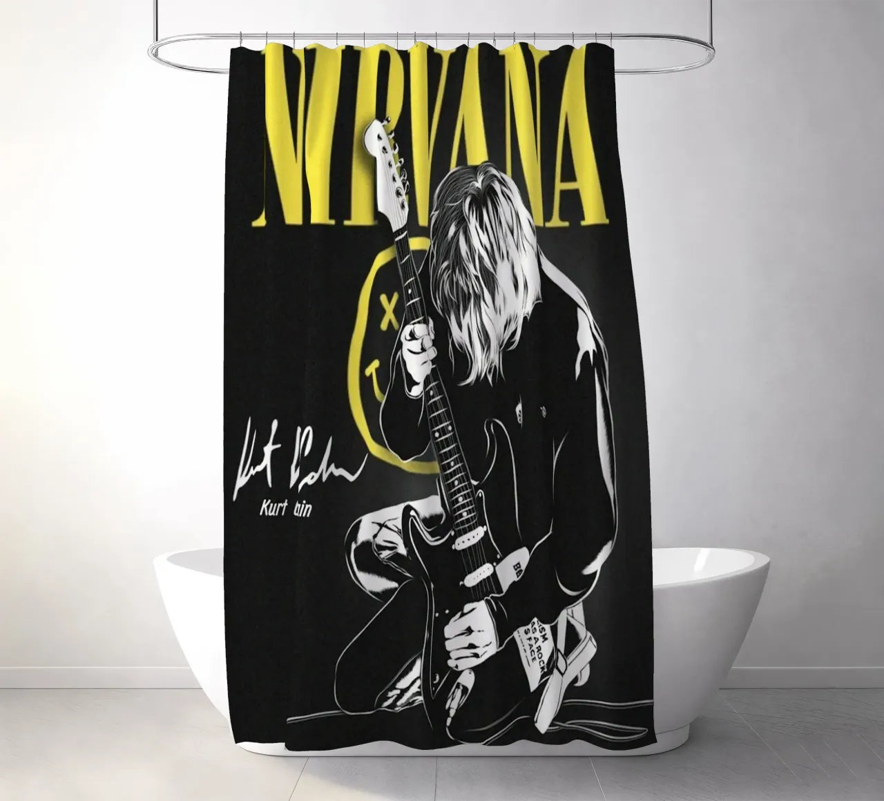 Loud Quiet Loud Again shower curtain by zugbl