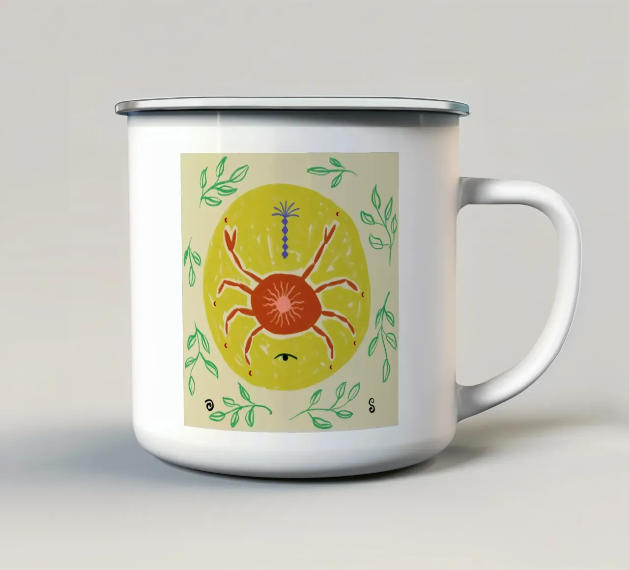 Cancer tazza in smalto da Sandra Poliakov