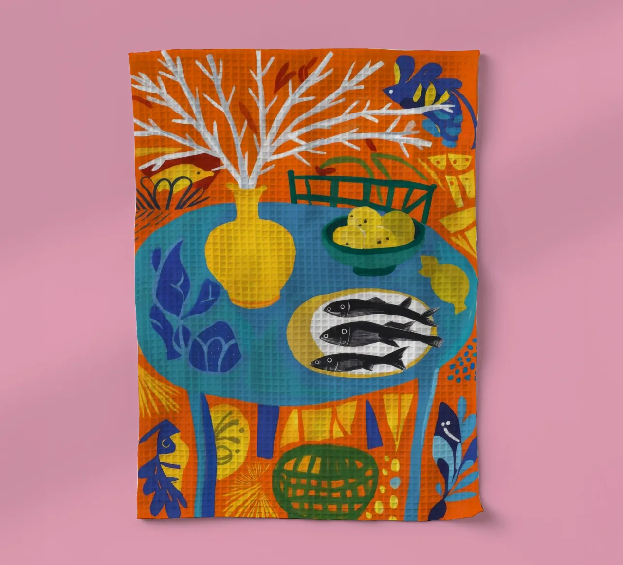 Fable du poisson orange torchon de Dawn Light