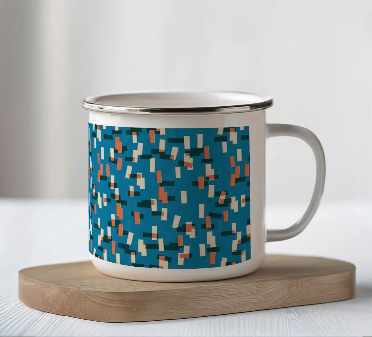 Cyano Pattern No 23 tazza in smalto da treechild