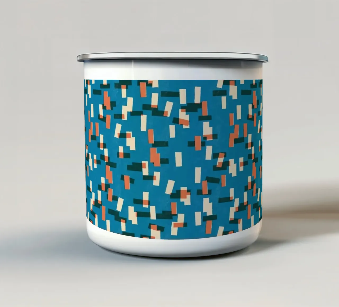 Cyano Pattern No 23 mug en émail de treechild