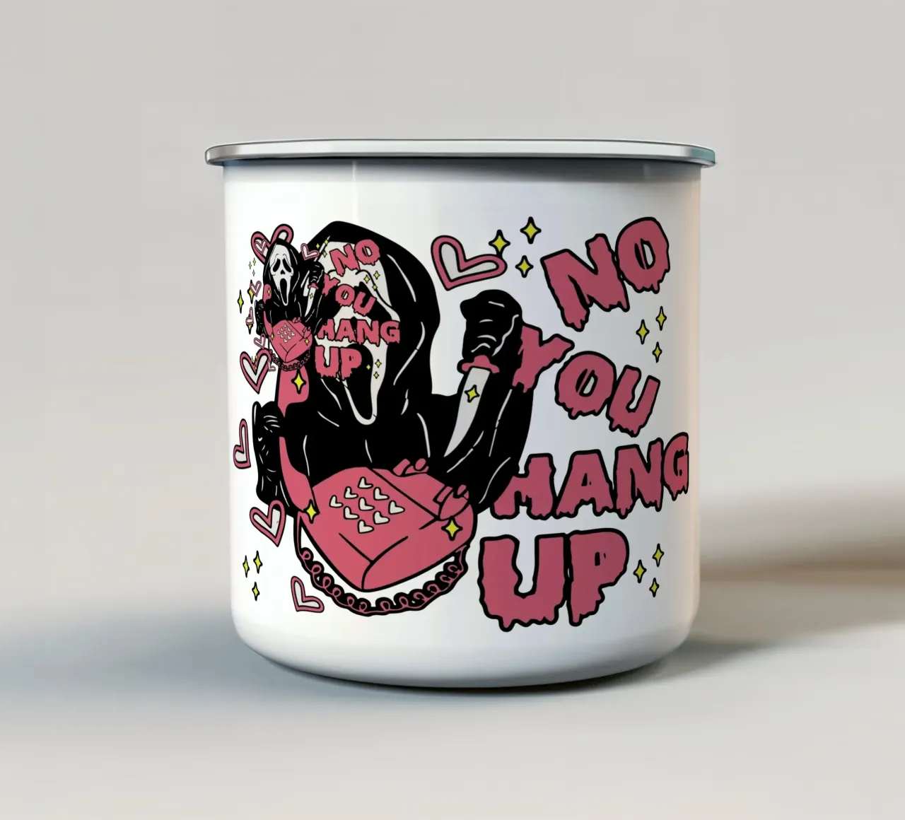 no si appende divertente halloween tazza in smalto da ersanim
