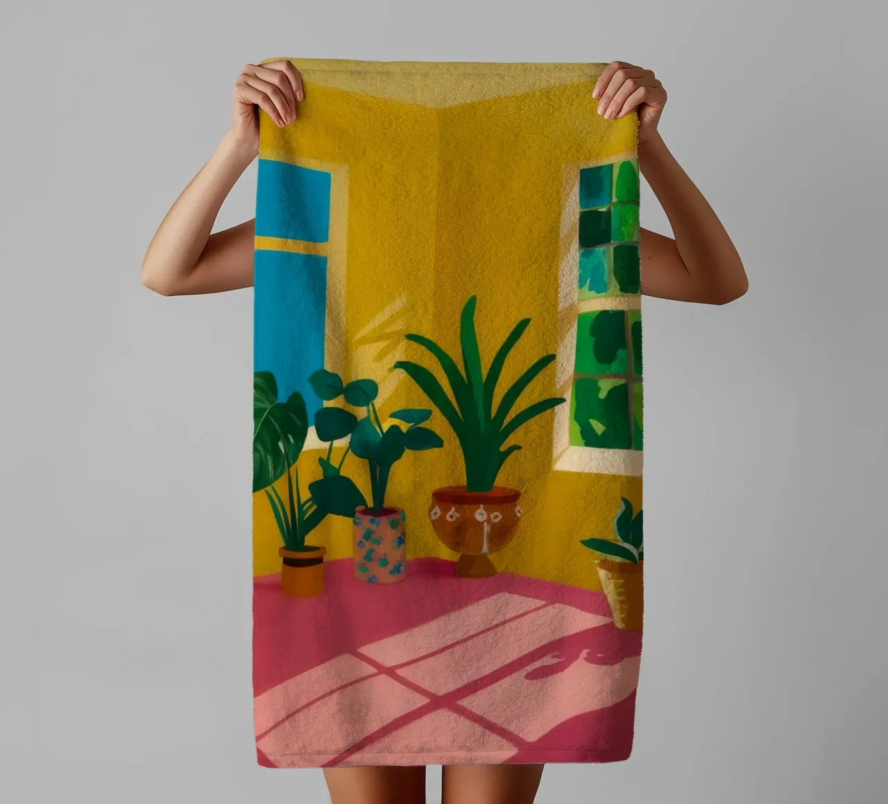 Chambre jaune Jungle serviette de bain de Pan Denim