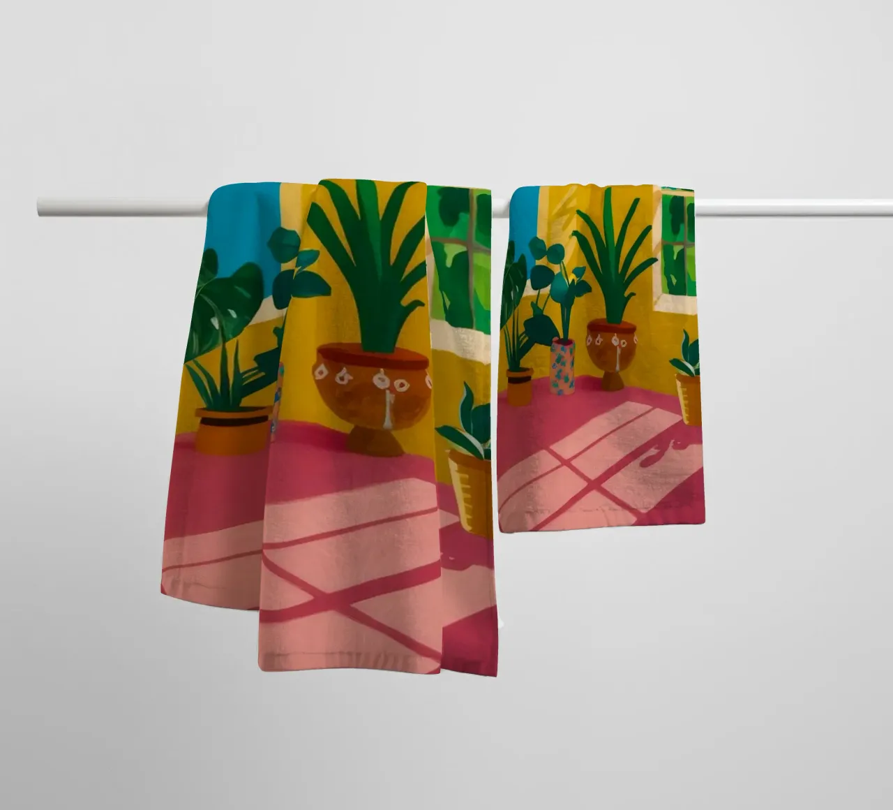 Chambre jaune Jungle serviette de bain de Pan Denim